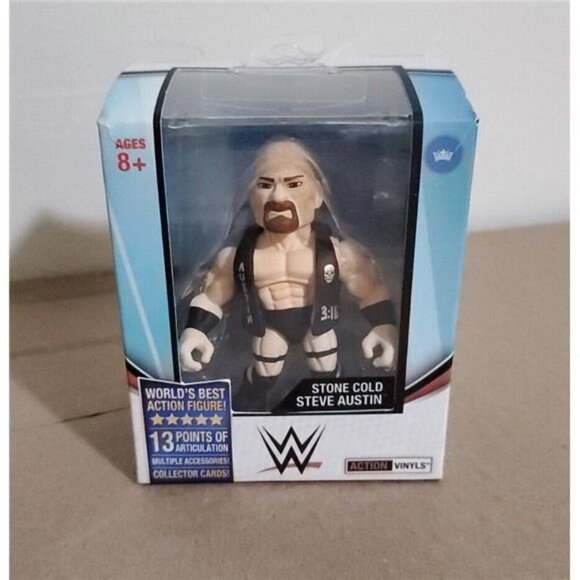 WWE Wrestling Action Vinyls "Stone Cold" Steve Austin 3.25-Inch Vinyl Figure - Picture 2 of 6